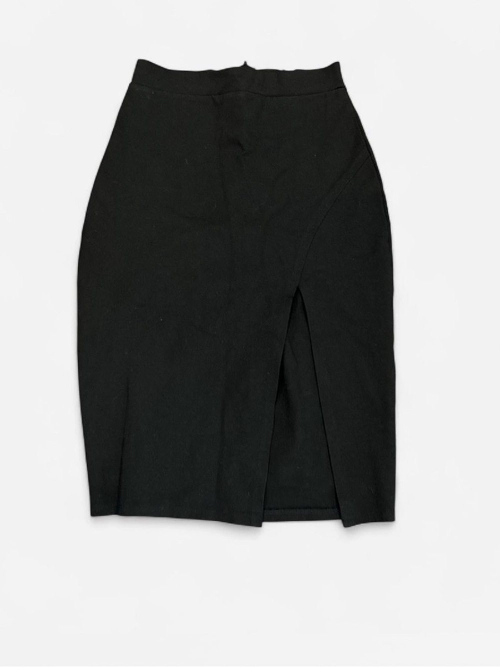 Y2K Lulus Black High-Waist Pencil Skirt Front Slit whimsigoth feminine size XS